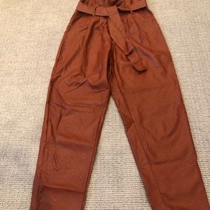 Vegan leather pants